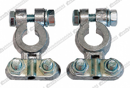 Аккумуляторные клеммы Клеммы АКБ (Япония) крепление планка, к-т (КЛ 017) - фото Аккумуляторные клеммы Клеммы АКБ (Япония) крепление планка, к-т (КЛ 017) - фото