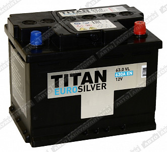 Автомобильный аккумулятор Euro Silver 6СТ-63.0 VL (еврокрышка) - фото