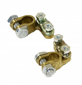 Аккумуляторные клеммы Клеммы "+ -" Фиат (комплект)  - фото Аккумуляторные клеммы Клеммы "+ -" Фиат (комплект)  - фото