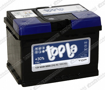 Автомобильный аккумулятор TOP 62.0 (низкий) - фото Автомобильный аккумулятор TOP 62.0 (низкий) - фото
