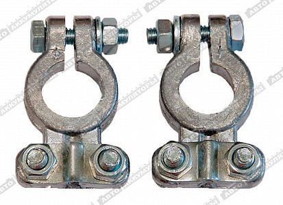 Аккумуляторные клеммы Клеммы АКБ крепление планка, к-т (КЛ 018) - фото Аккумуляторные клеммы Клеммы АКБ крепление планка, к-т (КЛ 018) - фото